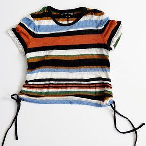 Veronica Beard | Tazi Striped Linen T-Shirt | Size S